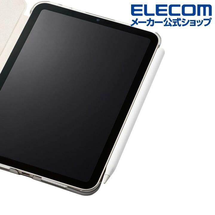 エレコム iPad mini 第6世代 2021年モデル 用 超薄型 ソフトレザー スリープ対応 Pencil収納 2アングル ipad mini6 アイパッドミニ6 ベージュ┃TBWA21SWVCFBE｜elecom｜12