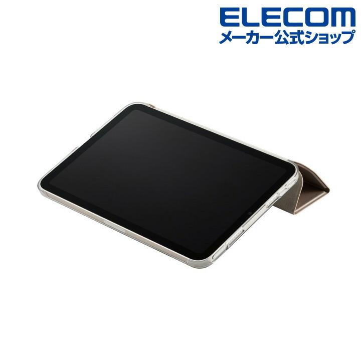 エレコム iPad mini 第6世代 2021年モデル 用 超薄型 ソフトレザー スリープ対応 Pencil収納 2アングル ipad mini6 アイパッドミニ6 ベージュ┃TBWA21SWVCFBE｜elecom｜10