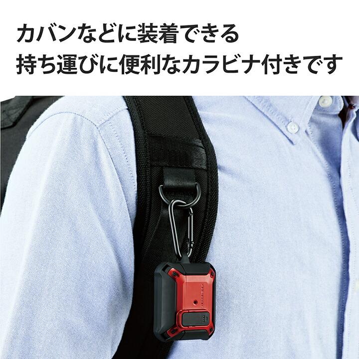 エレコム AirPods 第3世代対応 用 ZEROSHOCK Lockケース エアポッズ 3 ゼロショック ロックケース 衝撃吸収 カラビナ付き ロック機能 レッド┃AVA-AP3ZEROLRD｜elecom｜13