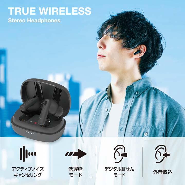 エレコム Bluetoothイヤホン 完全ワイヤレス ヘッドホン Bluetooth ワイヤレス ノイズキャンセリング対応 AAC対応 カナル型 ブラック┃LBT-TWS13BK｜elecom｜08