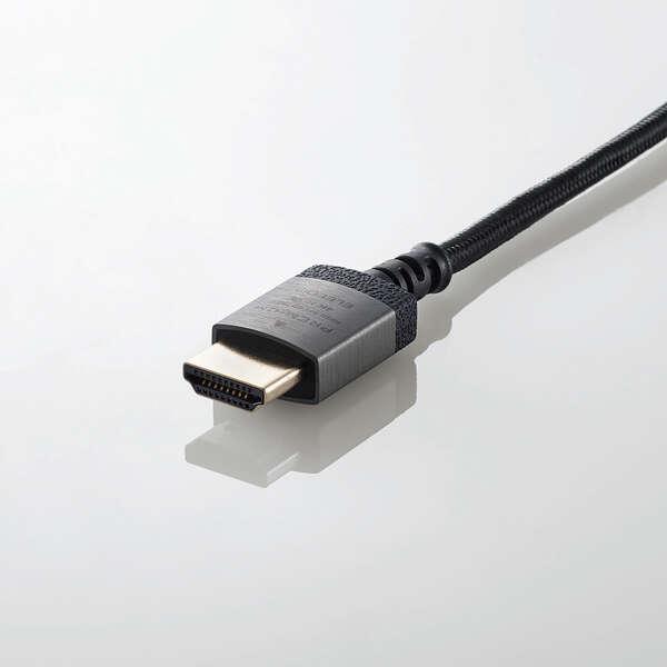 エレコム HDMIケーブル Premium HDMI ケーブル アルミコネクタ スリムタイプ ナイロンメッシュケーブル 2.0m ブラック┃DH-HDP14ES20SBK｜elecom｜05