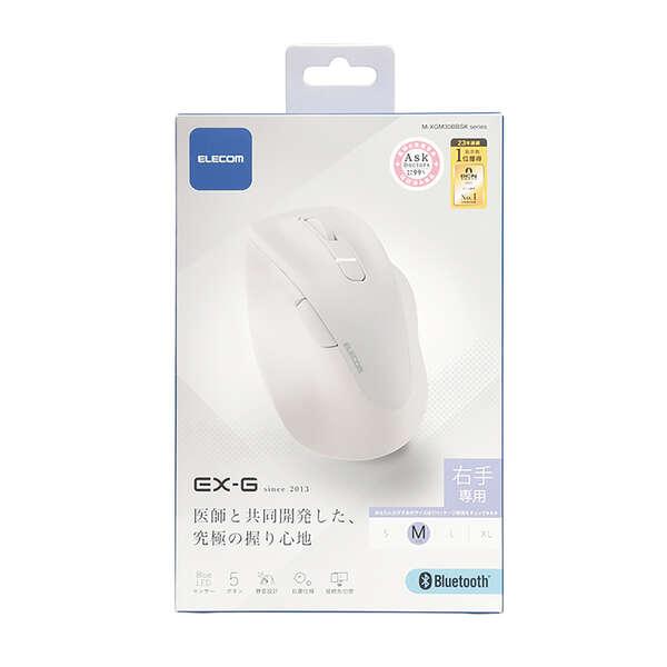 エレコム ワイヤレス マウス 静音 EX-G Bluetooth 5.0 Mサイズ 5ボタン 抗菌仕様 ブルートゥース 静音設計 ホワイト┃M-XGM30BBSKWH｜elecom｜03