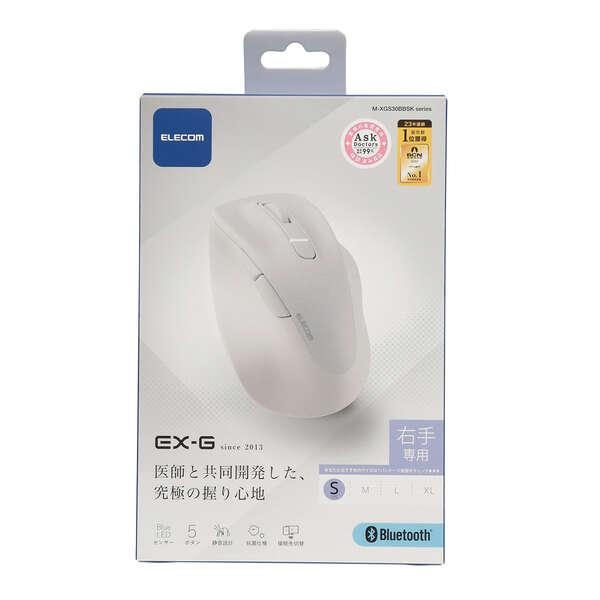 エレコム ワイヤレス マウス 静音 EX-G Bluetooth 5.0 Sサイズ 5ボタン 抗菌仕様 ブルートゥース 静音設計 ホワイト┃M-XGS30BBSKWH｜elecom｜03