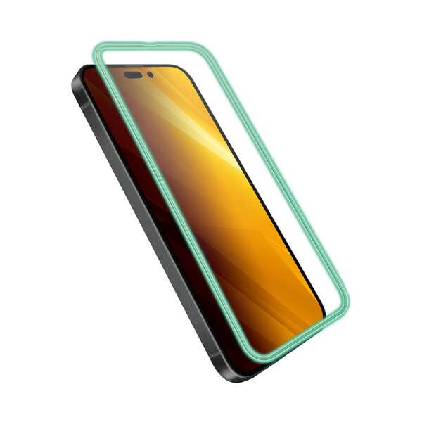 iPhone 14 Pro 用 ガラスフィルム 蓄光フレーム ゴリラ0.21mm 6.1インチ ガラス 液晶 保護フィルム┃PM-A22CFLGPO アウトレット エレコム わけあり 在庫処分｜elecom｜02