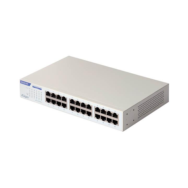 ELECOM（エレコム） Giga対応 スイッチングハブ 24ポート 金属筐体 