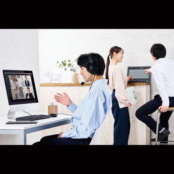 ELECOM（エレコム） 有線ヘッドセット 大型 両耳 ノイズリダクション
