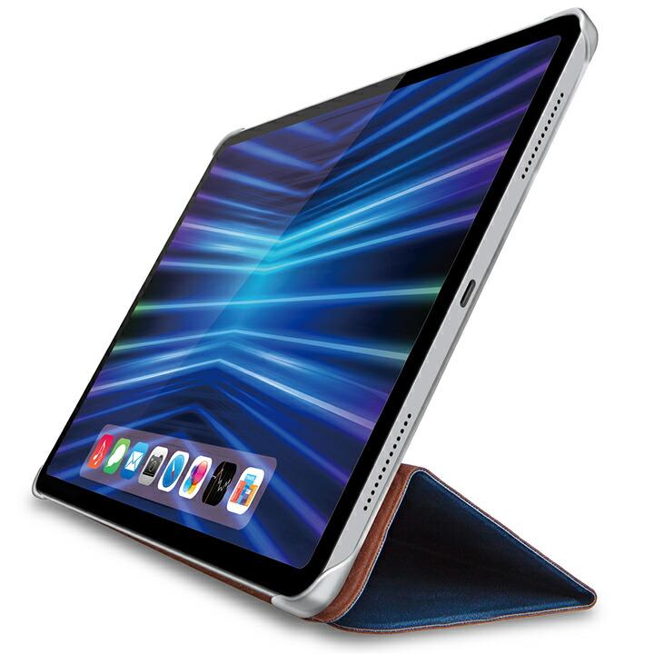 iPad Pro 11インチ 第4世代 用 ソフトレザーフラップ 背面クリア 2アングル フラップ ケース ネイビー┃TB-A22PMWVNV アウトレット エレコム わけあり 在庫処分｜elecom｜03