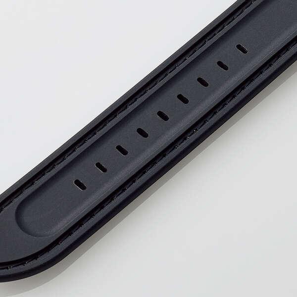 Apple Watch 用 ハイブリッド ソフトレザー バンド アップルウォッチ 41 40 38 mm クロコブラック┃AW-41BDLHVCRB アウトレット エレコム わけあり 在庫処分｜elecom｜05