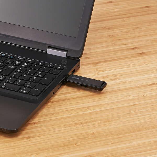 エレコム 外付けSSD ポータブル SSD USB3.2(Gen1)対応 スライド式 外付け USBメモリ サイズ ブラック 250GB ESD-EMB0250GBK | ELECOM | 03