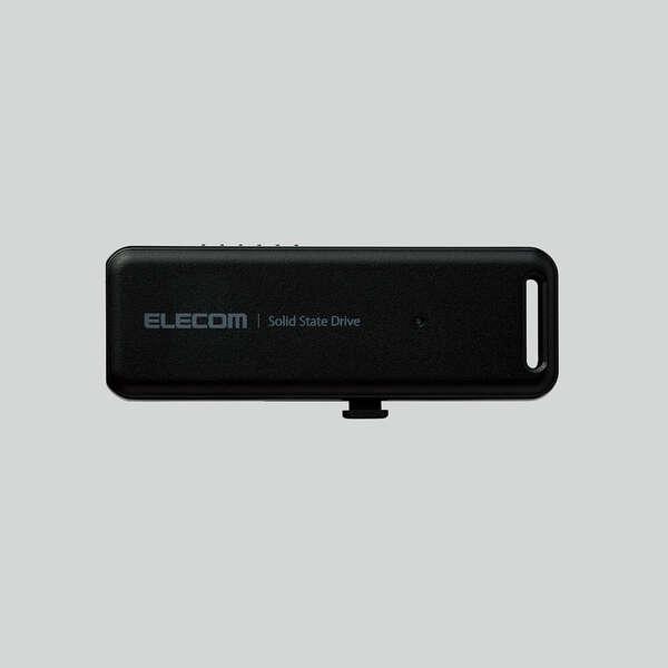 エレコム 外付けSSD ポータブル SSD USB3.2(Gen1)対応 スライド式 外付け USBメモリ サイズ ブラック 250GB ESD-EMB0250GBK | ELECOM | 04