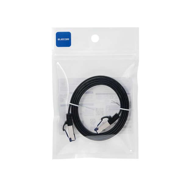 LANケーブル CAT8準拠 スーパーフラット　1メートル ELECOM（エレコム） Cat8準拠 LANケーブル 1m フラット ツメ折れ防止