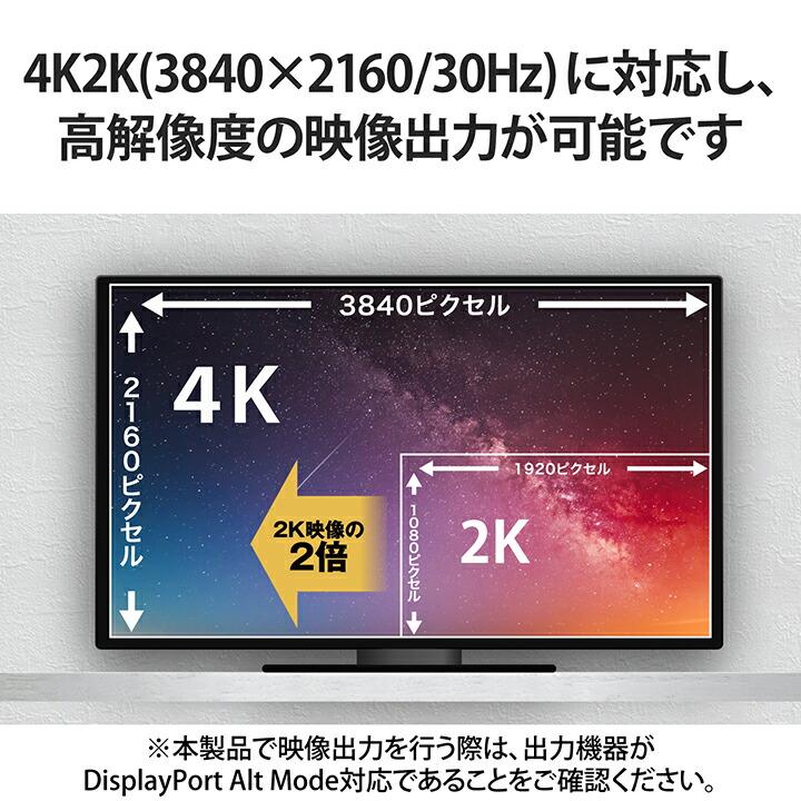 エレコム 映像 変換アダプタ TypeC to HDMI 直挿し コンパクト 30Hz 変換アダプター タイプC ブラック┃MPA-CHDMIADBK｜elecom｜09