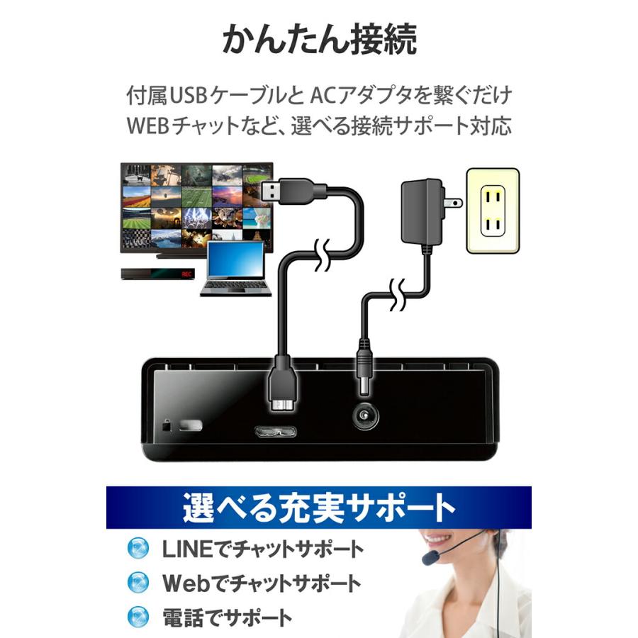 ELECOM（エレコム） 外付け HDD TV向け 8TB ハードディスク ELECOM