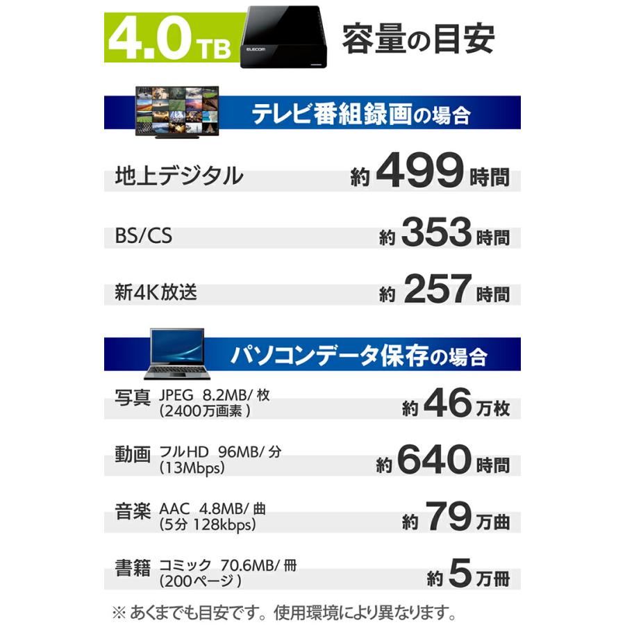 ELECOM エレコム 外付けHDD TV向け ハードディスク 外付け HDD ELECOM エレコム 外付けHDD TV向け ハードディスク 外付け HDD