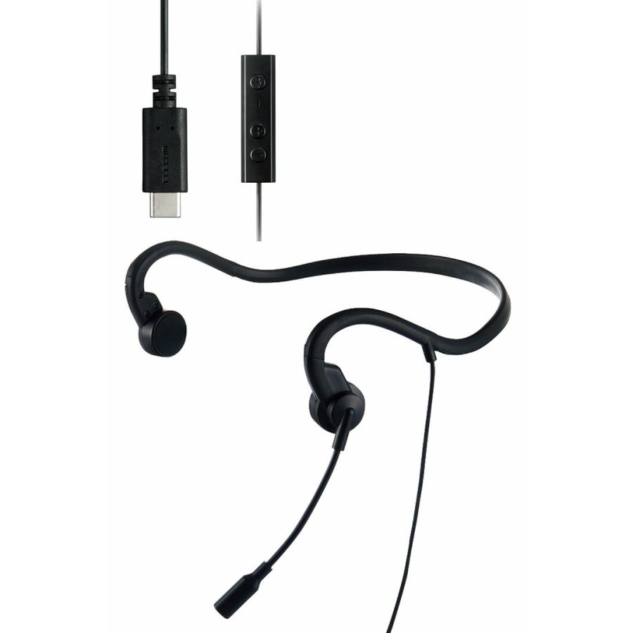 ELECOM（エレコム） 有線 骨伝導 ヘッドセット USB Type-C マイク付き