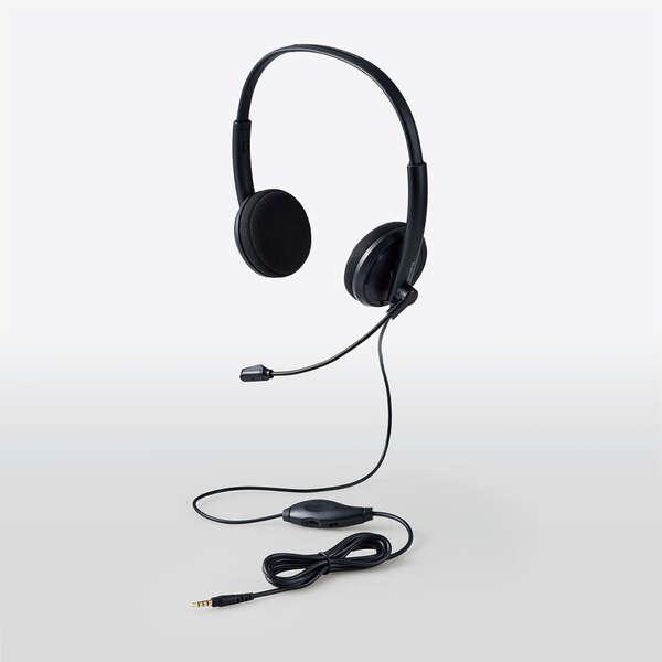 ELECOM エレコム 有線ヘッドセット 小型 指向性マイク ノイズ