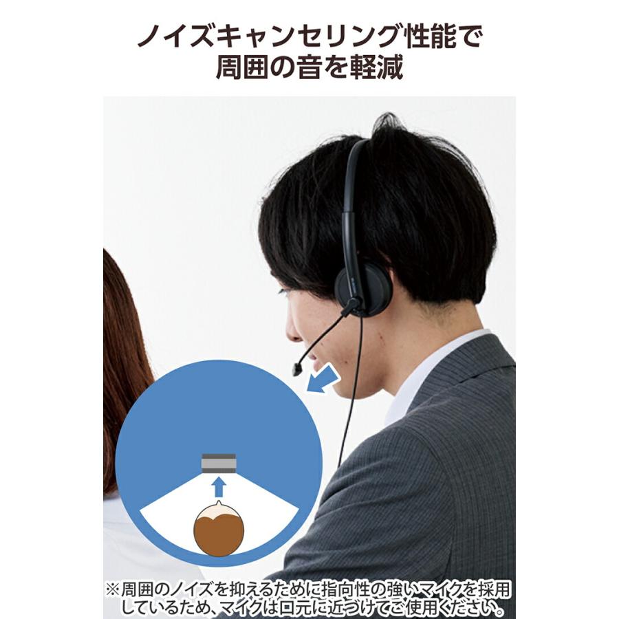 有線ヘッドセット 10個　高性能タイプ　即発送 ELECOM（エレコム） 有線ヘッドセット 小型 指向性マイク ノイズ