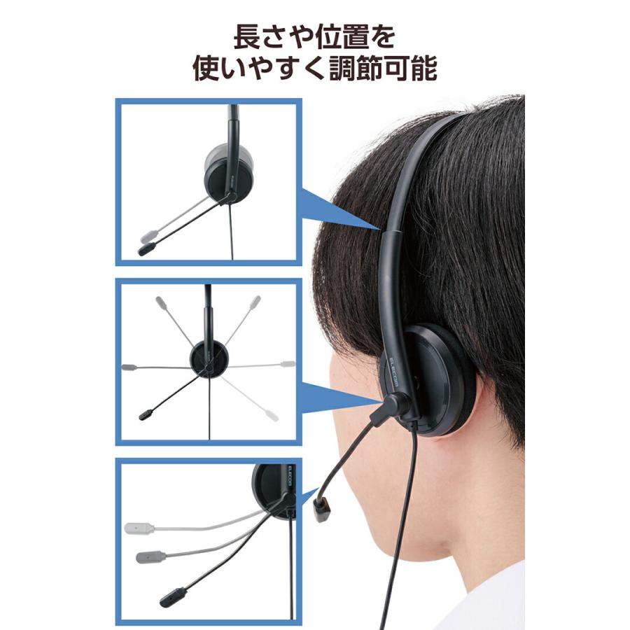ELECOM（エレコム） 有線ヘッドセット 小型 指向性マイク ノイズ