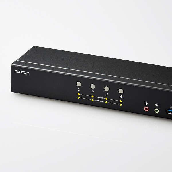 ELECOM（エレコム） パソコン切替器 DisplayPort(TM) 4ポート KVM┃KVM