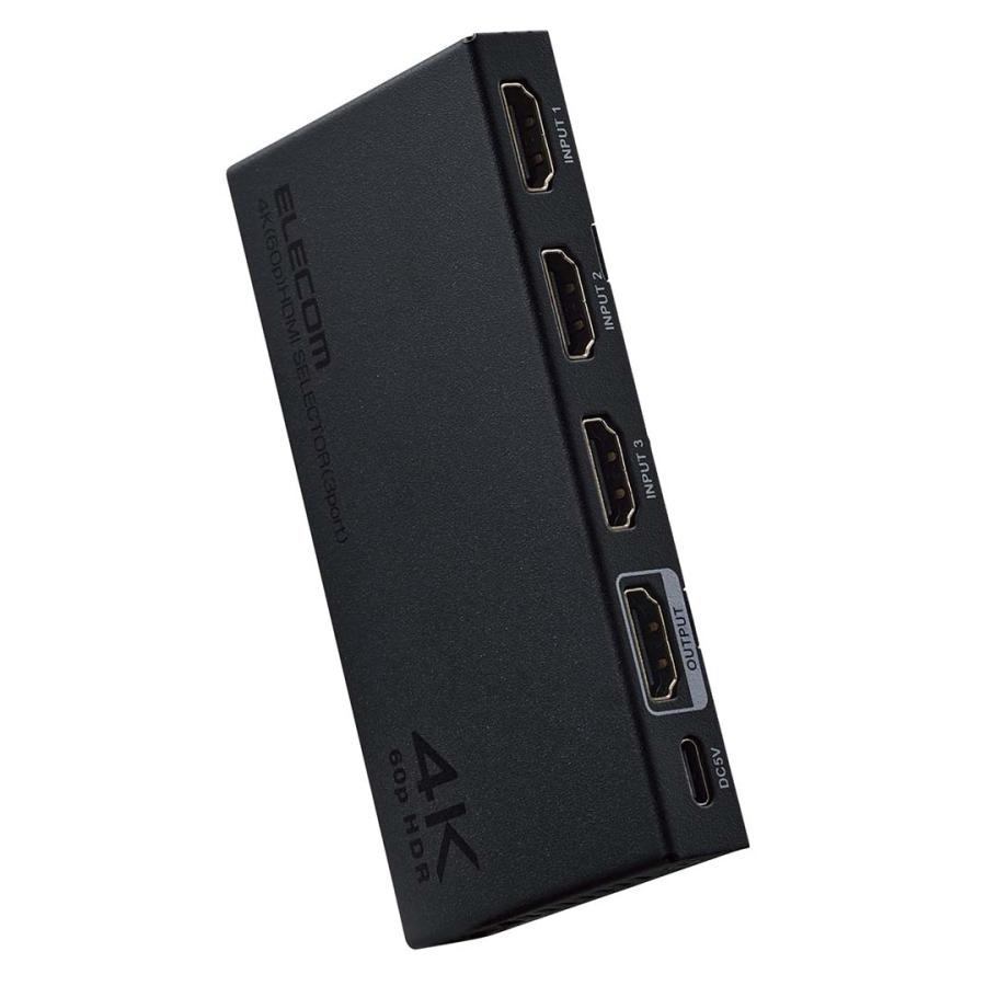 ELECOM（エレコム） HDMI切替器 3入力HDMI + 1出力HDMI 4K60Hz対応