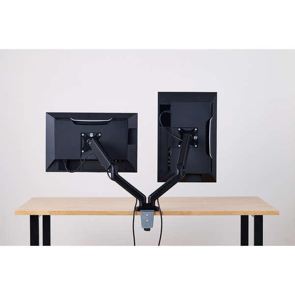 エレコム　ガススプリング式モニターアーム(デュアルアーム2画面) ガススプリング式モニターアーム(デュアルアーム2画面) | エレコム