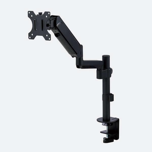 モニターアーム ブラック モニターアーム 17～32インチ対応 耐荷重～9kg 2軸 水平可動方式