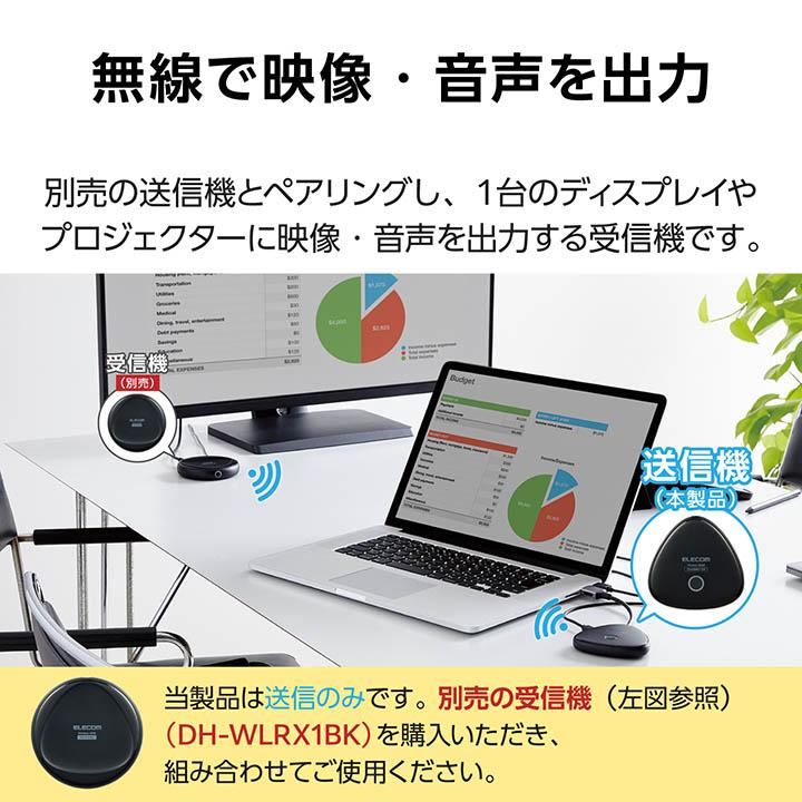 エレコム ワイヤレス HDMI エクステンダー 無線 HDMI 送信機 HDMI接続 ブラック┃DH-WLTXHM1BK｜elecom｜07