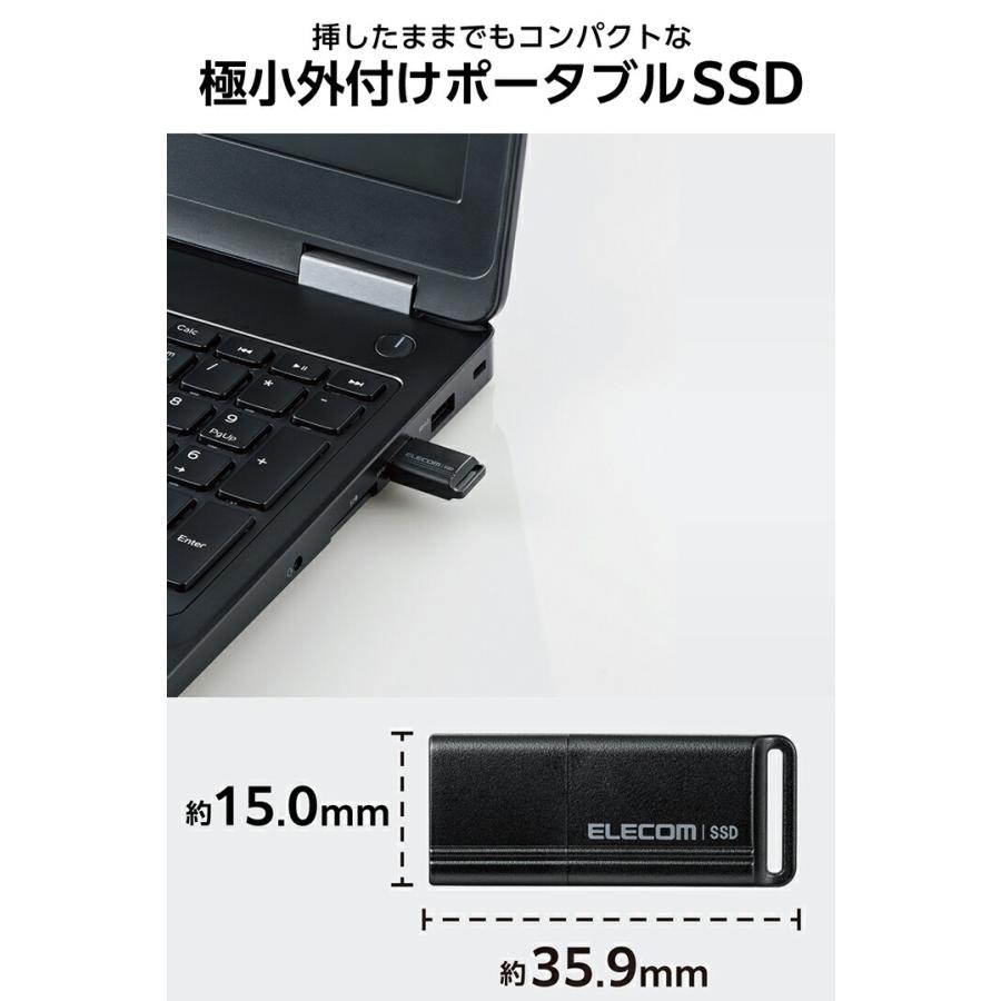 ELECOM エレコム 外付け ポータブル SSD 小型 USBメモリ 型 ELECOM エレコム 外付け ポータブル SSD 小型 USBメモリ 型