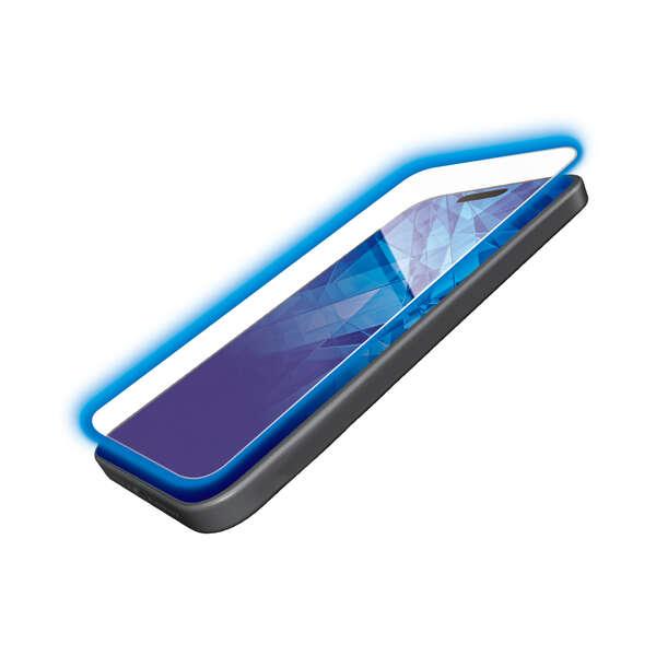 エレコム iPhone 15 用 ガラスフィルム ダイヤモンドコーティング ゴリラ0.21mm ブルーライトカット 高透明 iPhone15 2眼 6.1 インチ ガラス┃PM-A23AFLGDCOBL｜elecom｜02