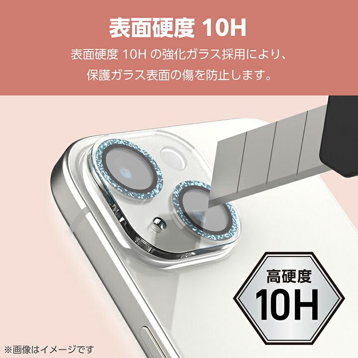 ELECOM iPhone 15 / Plus 用 カメラレンズカバー ガラス ＆me
