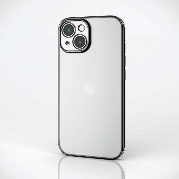 極美品⭐️SIMフリー　iPhone15 ケース付き 即発送 ELECOM（エレコム） iPhone 15 用 ソフトケース 極限 メタリック