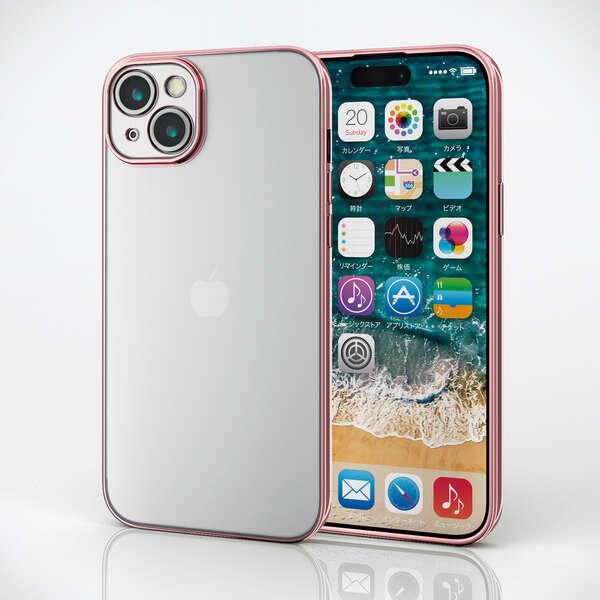 【美品】iPhone 15 Plus 128GB ELECOM保護フィルム付き ELECOM（エレコム） iPhone 15 Plus 用 ソフトケース 極限 メタリック