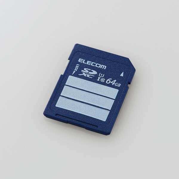 エレコム SDXCカード 文字が書ける SDXC メモリカード SDカード 保存内容が書ける ケース付 UHS-I 80MB/s 64GB MF-FS064GU11C