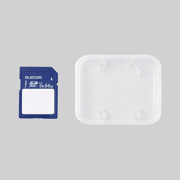 エレコム SDXCカード 文字が書ける SDXC メモリカード SDカード 保存内容が書ける ケース付 UHS-I 80MB/s 64GB MF-FS064GU11C