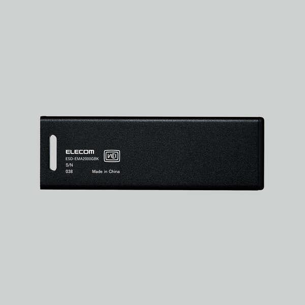 エレコム 外付けSSD ポータブル ポータブル USB3.2(Gen2)対応 スライド式 外付け SSD ブラック 2TB┃ESD-EMA2000GBK｜elecom｜06