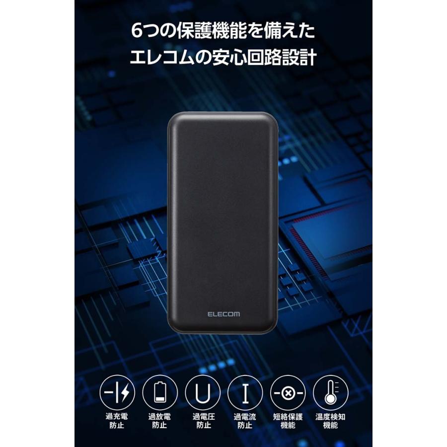 ELECOM（エレコム） モバイルバッテリー 20000mAh 災害用 防災 USB