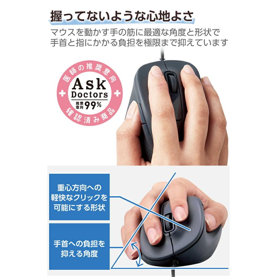 ELECOM（エレコム） マウス EX-Gシリーズ 5ボタン 静音マウス Mサイズ