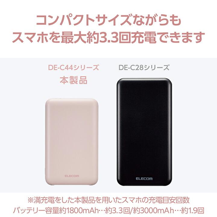 ELECOM（エレコム） モバイルバッテリー 薄型 コンパクト 10000mAh C×1