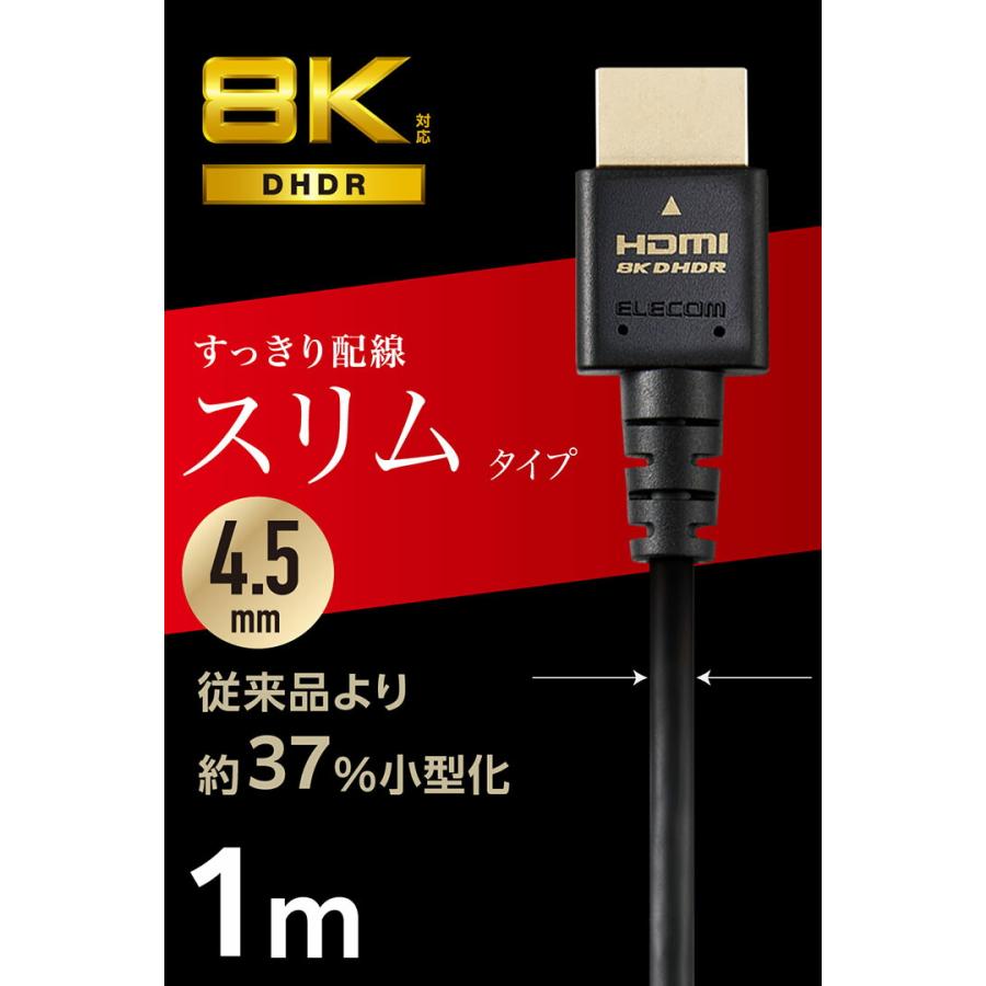 ELECOM（エレコム） HDMIケーブル イーサネット対応 ウルトラハイ