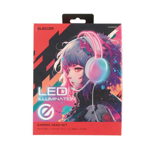 ELECOM ゲーミングヘッドセット ELECOM エレコム LED ハウジング ゲーミングヘッドセット USB