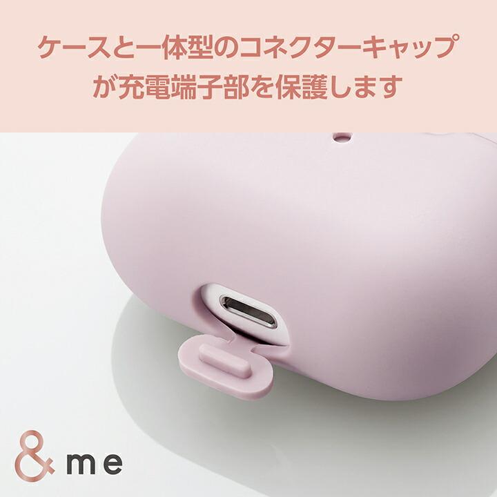 AirPods ラベンダーのケース付き ELECOM（エレコム） AirPods第3世代 用 シリコンケース ＆Me