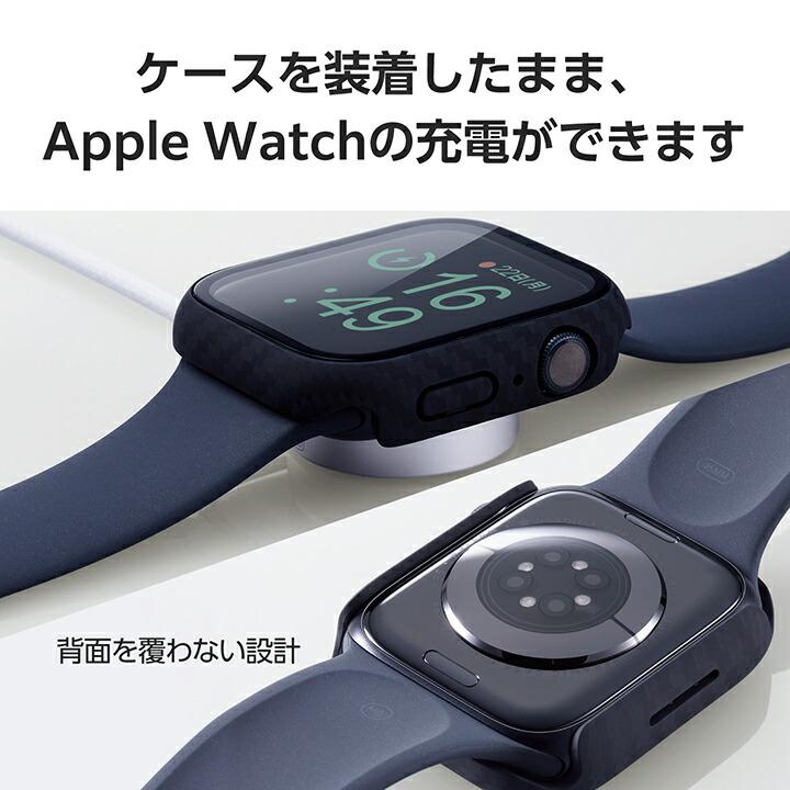 エレコム Apple Watch Series 9 45mm 用 フルカバーケース プレミアムガラス ゴリラ0.21mm フルカバーケース プレミアムガラス カーボンブラック┃AW-23AFCGOCB｜elecom｜08