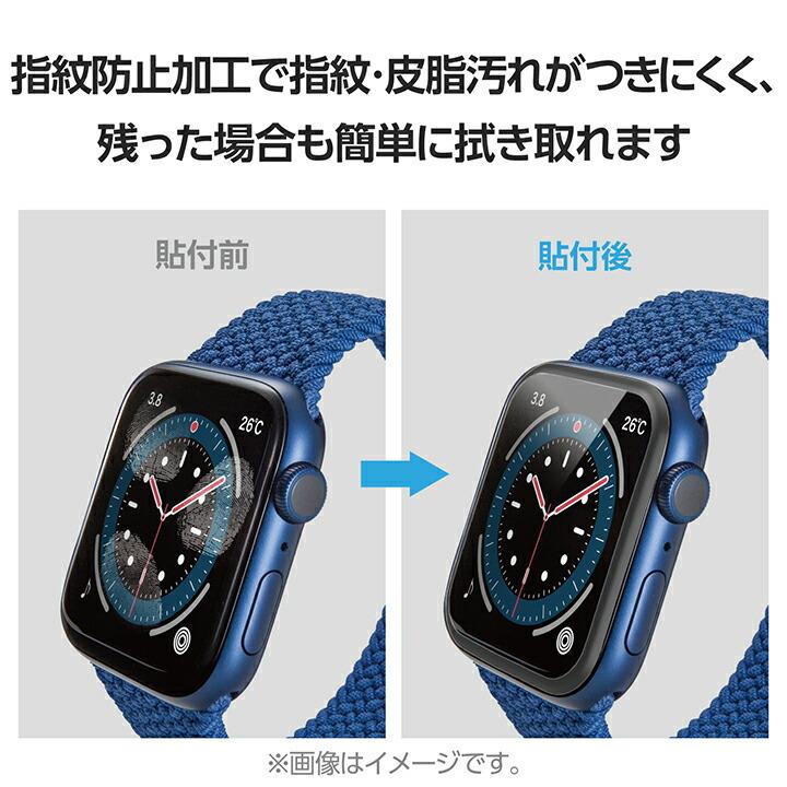 ELECOM（エレコム） Apple Watch SE 44mm 用 フルカバーガラスフィルム 