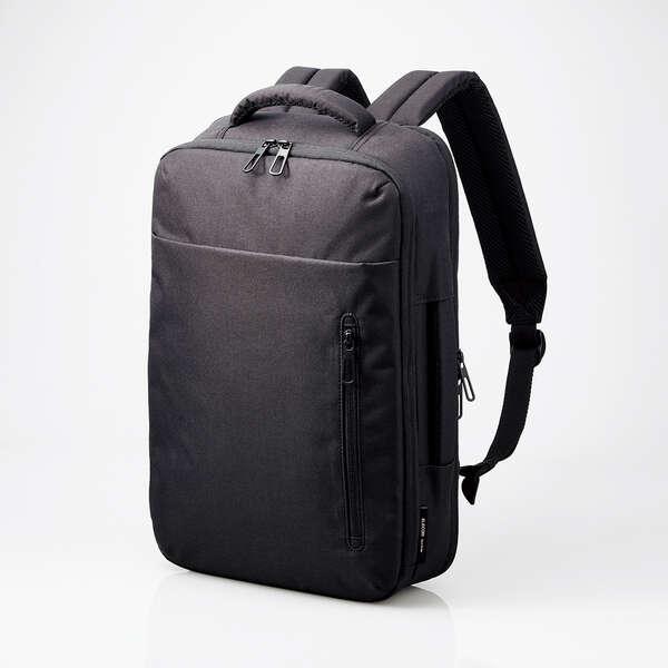 ビジネスバックパック 14inch 対応 2way 12L 撥水加工 高耐久ファスナー採用 ブラック 約12L┃BM-BPTWBK エレコム 在庫処分 | ELECOM | 01