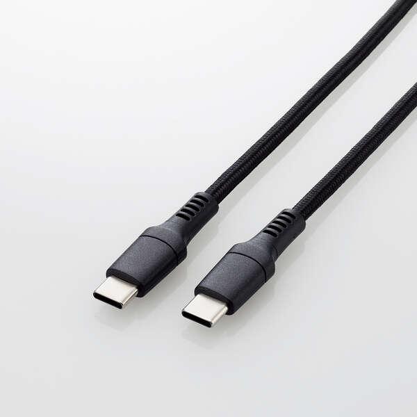 USB Type-C USB2.0ケーブル タイプcケーブル c-c 100W対応 高耐久 0.5m ブラック┃MPA-CC5PS05BK エレコム 在庫処分 | ELECOM | 01
