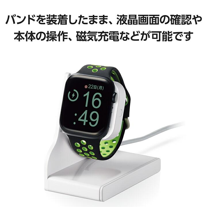 エレコム Apple Watch 49 45 44 42mm 用 シリコンバンド アクテイブ アップルウォッチ バンド シリコン ブラック×グリーン┃AW-45BDSCNBK2｜elecom｜08