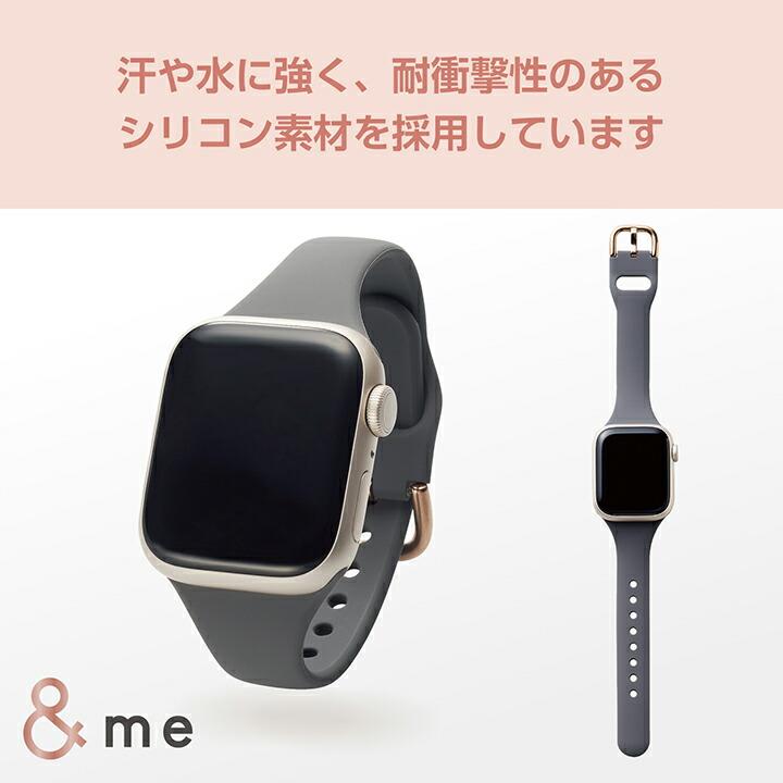 ELECOM Apple Watch 41 40 38mm 用 シリコンバンド ＆me アップル 