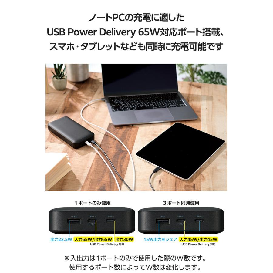 ELECOM（エレコム） モバイルバッテリー 20000mAh 災害用 防災 USB