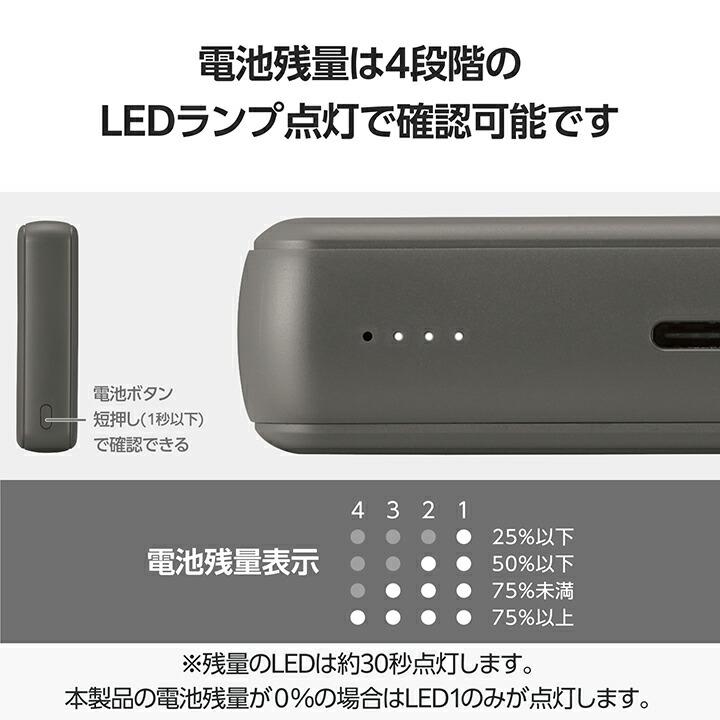 ELECOM（エレコム） モバイルバッテリー 超コンパクト 10000mAh 3A USB