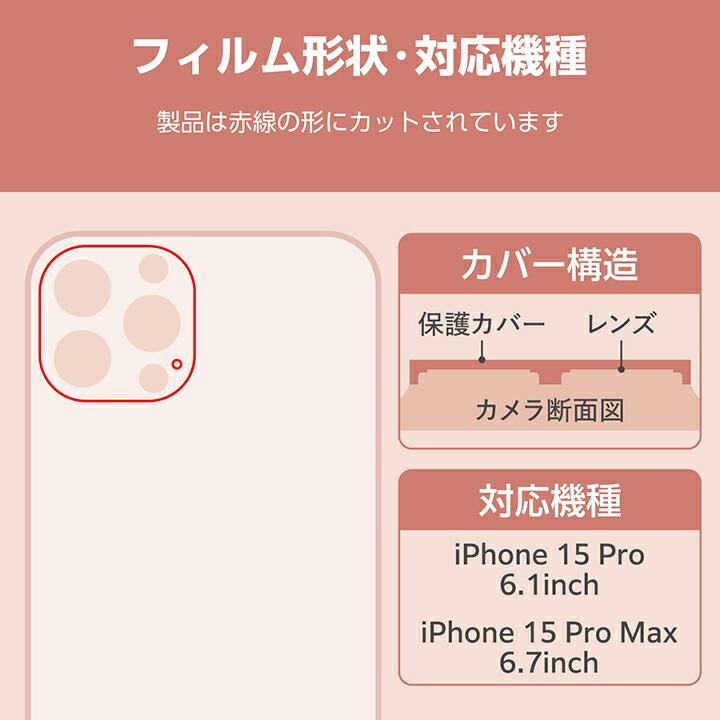 エレコム iPhone 15 Pro / 15 Pro Max 用 iPhone 15 Pro/Pro Max用 ＆me カメラレンズカバー ガラス パレットカラー ＆Me ラベンダー┃PM-A23CFLLP5PU｜elecom｜04